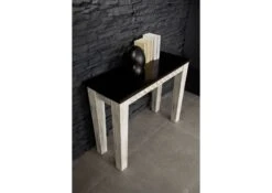 Console 110x40 Manguier Ciré Blanc Antique CASTLE-ANTIK #241 -Massivmoebel24 05 100 810 1015 3