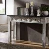 Console 120x40 Manguier Ciré Blanc Antique CASTLE-ANTIK #225