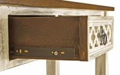Console 120x40 Manguier Ciré Blanc Antique CASTLE-ANTIK #225 -Massivmoebel24 05 100 810 1038 5