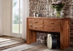 Console 110x40 Acacia Laqué Golden Honey SHAMAN #72