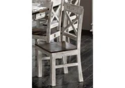 Chaise 45x45 Manguier Ciré Blanc Antique CASTLE-ANTIK #21