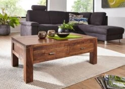 Table Basse 110x60 Acacia Laqué Golden Honey SHAMAN #70