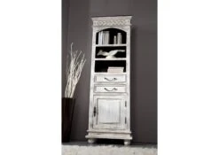 Vitrine 60x40 Manguier Ciré Blanc Antique CASTLE-ANTIK #213 -Massivmoebel24 05 320 810 1009 3
