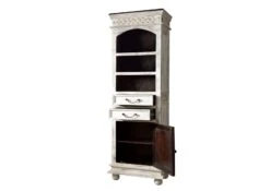 Vitrine 60x40 Manguier Ciré Blanc Antique CASTLE-ANTIK #213 -Massivmoebel24 05 320 810 1009 9