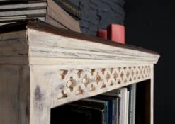 Étagère 85x40 Manguier Ciré Blanc Antique CASTLE-ANTIK #223 8 Étagère 85x40 Manguier Ciré Blanc Antique CASTLE-ANTIK #223 -Massivmoebel24 05 320 810 1034 4