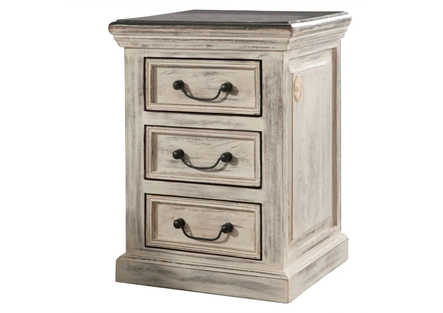 Petite Commode 45x40 Manguier Ciré Blanc Antique CASTLE-ANTIK #65 5 Petite Commode 45x40 Manguier Ciré Blanc Antique CASTLE-ANTIK #65 – Image 5