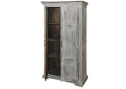 Armoire 105x50 Manguier Ciré Blanc Antique CASTLE-ANTIK #221 -Massivmoebel24 05 340 810 1033 8