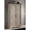 Armoire 100x50 Manguier Ciré Blanc Antique CASTLE-ANTIK #239