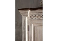 Armoire 100x50 Manguier Ciré Blanc Antique CASTLE-ANTIK #239 -Massivmoebel24 05 340 810 1049 4