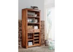 Étagère à Vin 85x36 Acacia Laqué Golden Honey SHAMAN #76