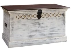 Coffre 90x50 Manguier Ciré Blanc Antique CASTLE-ANTIK #255 11 Coffre 90x50 Manguier Ciré Blanc Antique CASTLE-ANTIK #255 -Massivmoebel24 05 370 810 1026 9