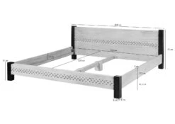 Lit Double 200x200 Manguier Ciré Blanc Antique CASTLE-ANTIK #404 -Massivmoebel24 05 638 810 1020 8