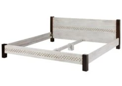 Lit Double 200x200 Manguier Ciré Blanc Antique CASTLE-ANTIK #404 -Massivmoebel24 05 638 810 1020 9