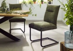 Chaise Cantilever Vert SEATTLE #12