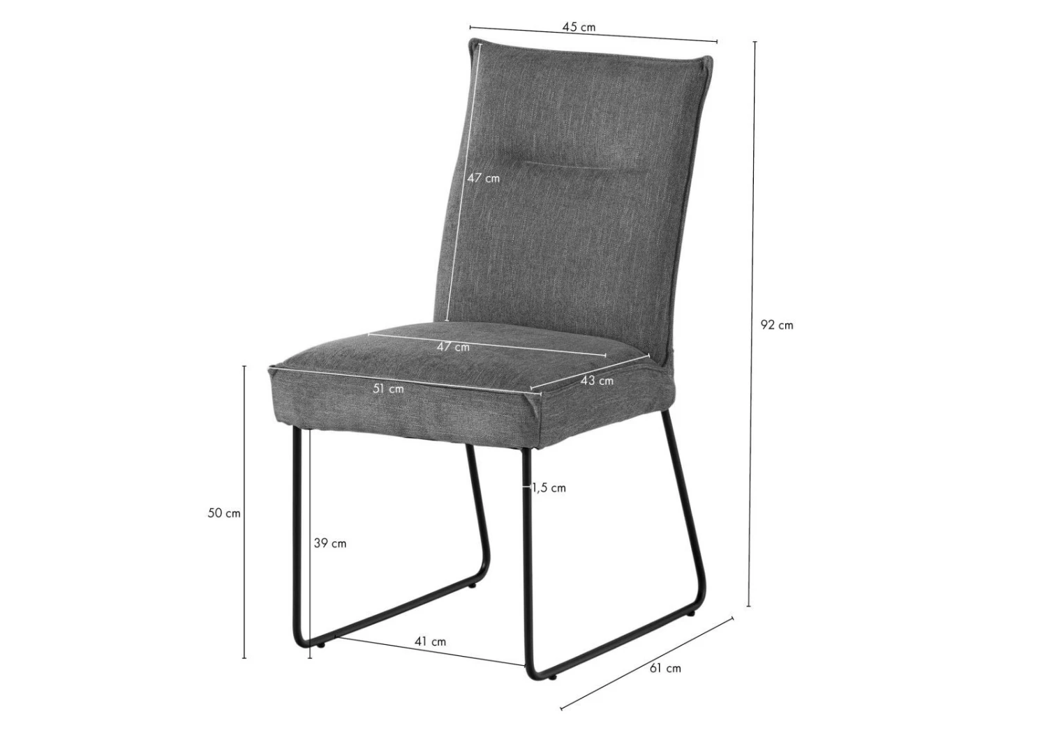 Chaise Rembourrée SEATTLE #112 Vert 7 Chaise Rembourrée SEATTLE #112 Vert – Image 7