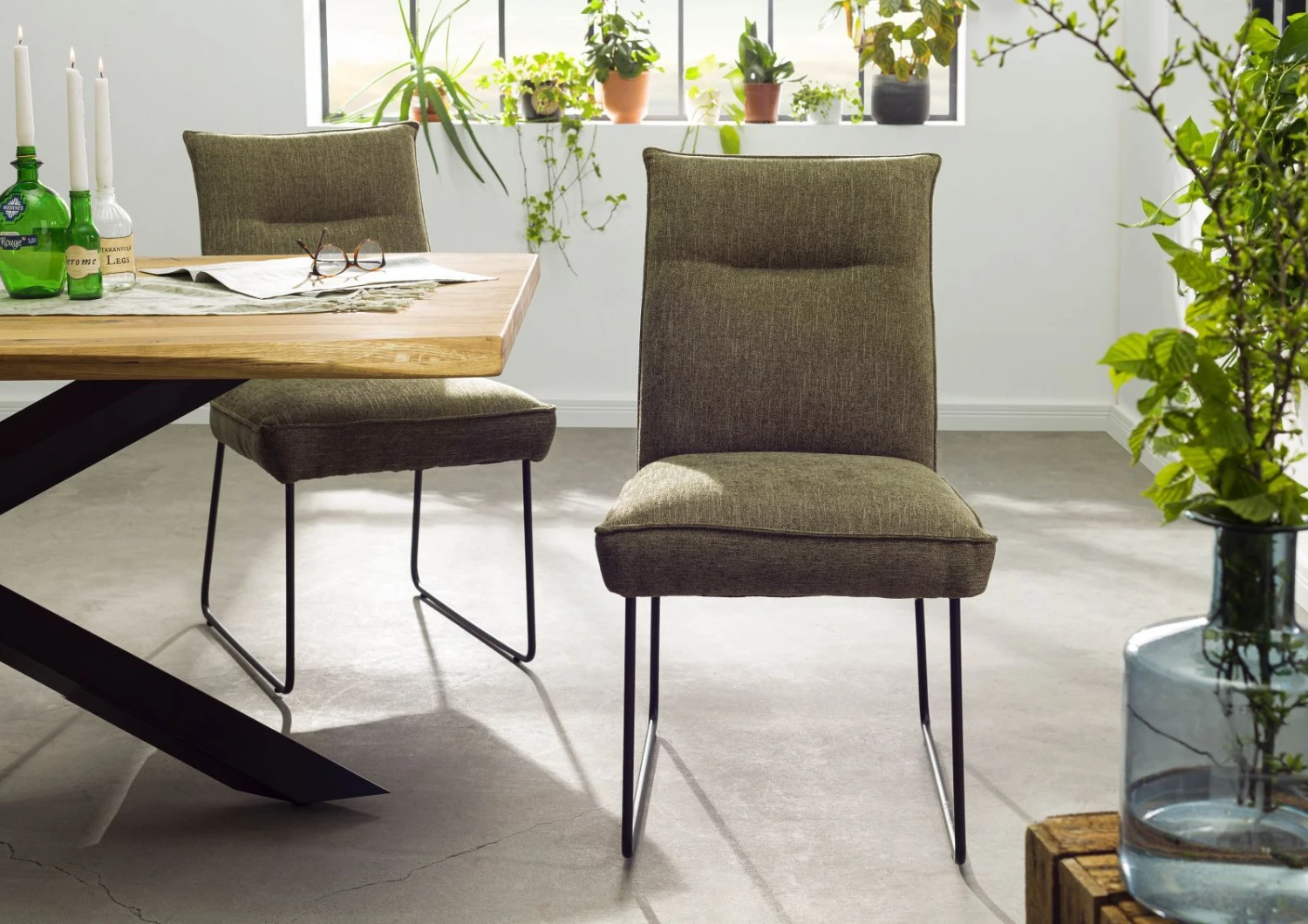 Chaise Rembourrée SEATTLE #112 Vert 3 Chaise Rembourrée SEATTLE #112 Vert – Image 3