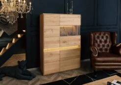 Buffet 103x43,5 Chêne Sauvage Huilé Bois Naturel CARDIFF #120 -Massivmoebel24 06 310 030 0020 3