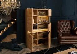 Buffet 103x43,5 Chêne Sauvage Huilé Bois Naturel CARDIFF #120 -Massivmoebel24 06 310 030 0020 4