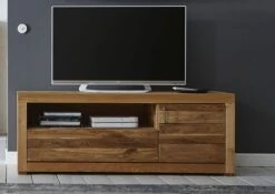 Meuble TV 165x48 Chêne Sauvage Huilé Bois Naturel BERLIN #21