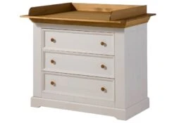 Table à Langer 109x80 Pin Ciré Blanc HANNA #13 18 Table à Langer 109x80 Pin Ciré Blanc HANNA #13 -Massivmoebel24 06 335 319 0501 9