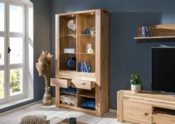 Étagère 113x40 Chêne Sauvage Huilé Bianco KENT #229 -Massivmoebel24 06 350 484 1029 4