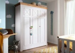 Armoire 165x60 Pin Ciré Blanc HANNA #10