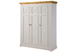 Armoire 165x60 Pin Ciré Blanc HANNA #10 -Massivmoebel24 06 612 319 0201 9