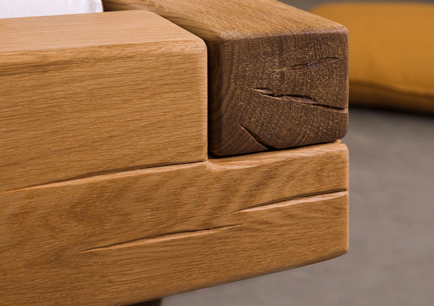 Lit à Poutre 140x200 Chêne Sauvage Huilé Naturel INNSBRUCK #140 6 Lit à Poutre 140x200 Chêne Sauvage Huilé Naturel INNSBRUCK #140 – Image 6