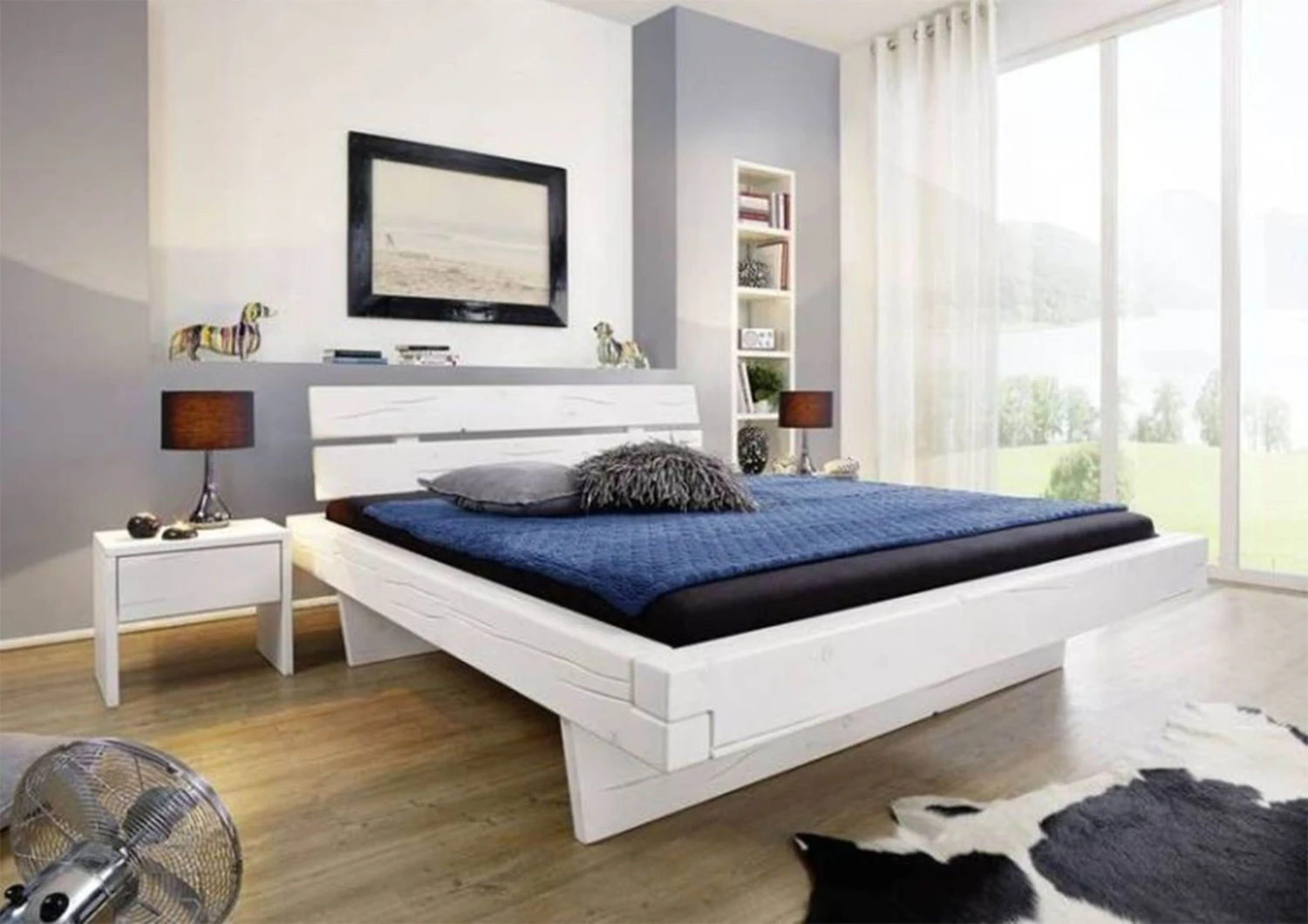 Lit Double 140x200 Épicéa Laqué Blanc VANCOUVER #705 1 Lit Double 140x200 Épicéa Laqué Blanc VANCOUVER #705