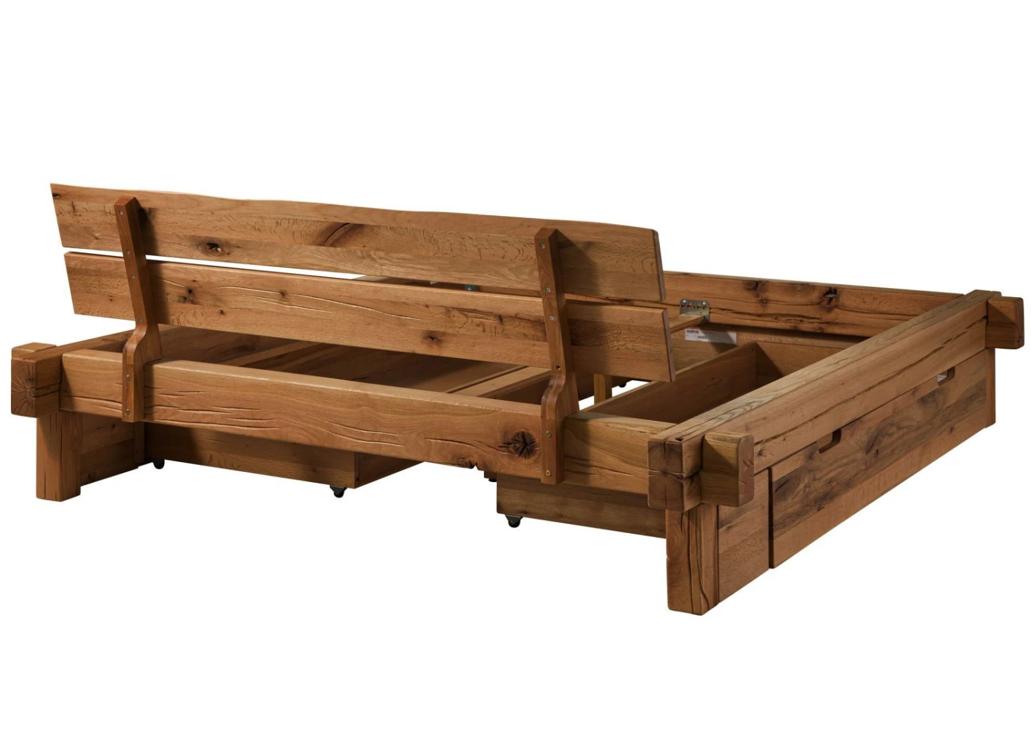 Lit Avec Tiroir En Bois De Chêne Lombard 140x200 Brun-tabac JANGALI # 301 10 Lit Avec Tiroir En Bois De Chêne Lombard 140x200 Brun-tabac JANGALI # 301 – Image 10