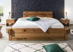 Lit Avec Tiroir En Bois De Chêne Lombard 140x200 Brun-tabac JANGALI # 301 12 Lit Avec Tiroir En Bois De Chêne Lombard 140x200 Brun-tabac JANGALI # 301 -Massivmoebel24 06 634 771 3001 3