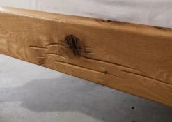 Lit à Poutre 140x200 Chêne Lombard Huilé Tabac JANGALI #320 -Massivmoebel24 06 634 771 3020 5