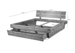 Lit à Poutre Avec Tiroirs 160x200 Chêne Sauvage Huilé Naturel INNSBRUCK #260 -Massivmoebel24 06 636 206 0260 08