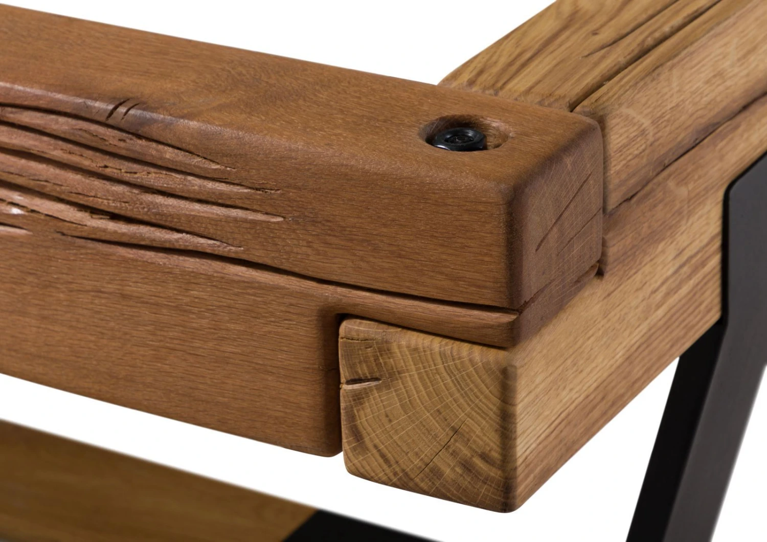 Lit En Poutres De Chêne Sauvage Huilé Naturel 160x200 - OSLO # 160 5 Lit En Poutres De Chêne Sauvage Huilé Naturel 160x200 - OSLO # 160 – Image 5