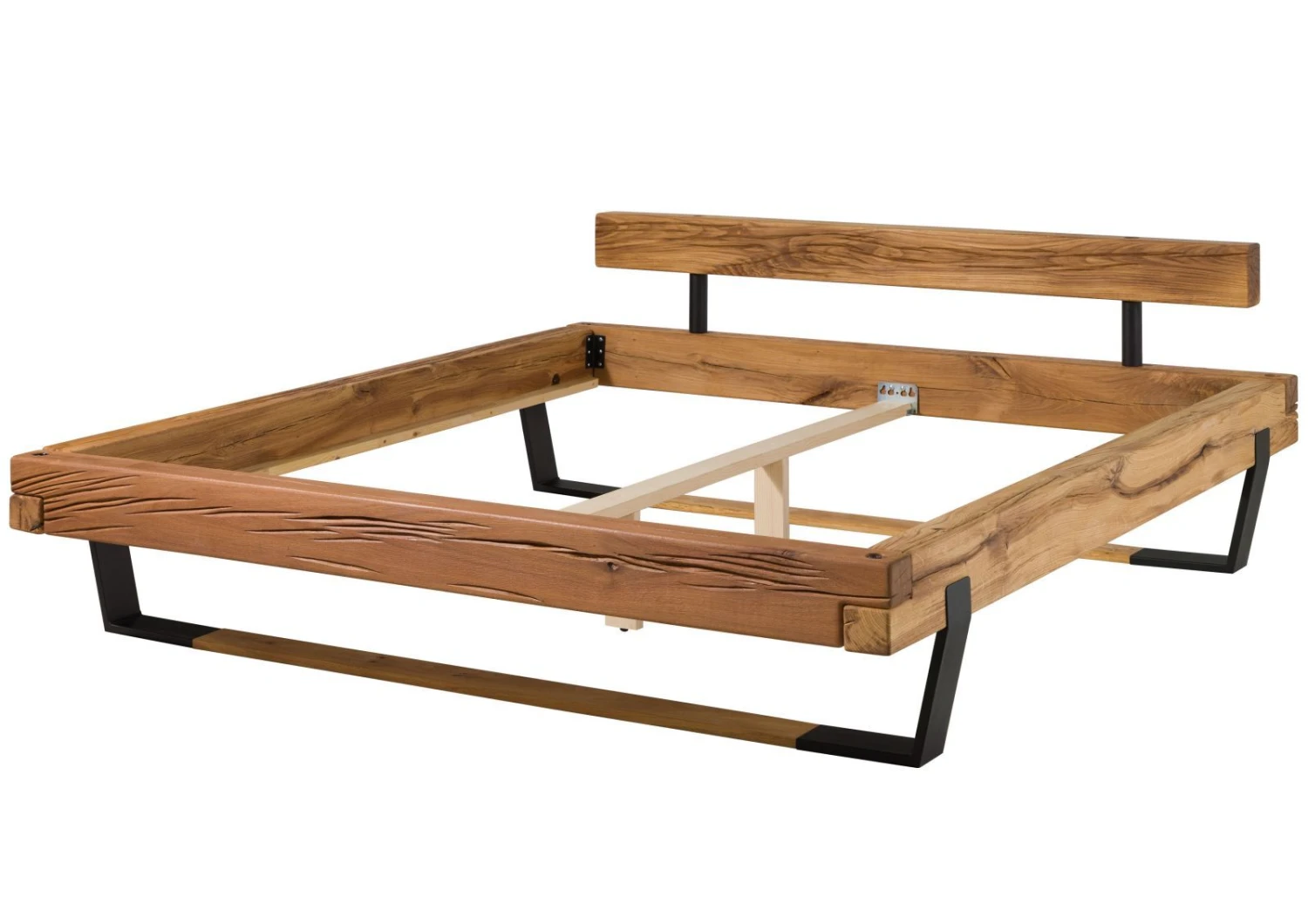 Lit En Poutres De Chêne Sauvage Huilé Naturel 160x200 - OSLO # 160 9 Lit En Poutres De Chêne Sauvage Huilé Naturel 160x200 - OSLO # 160 – Image 9