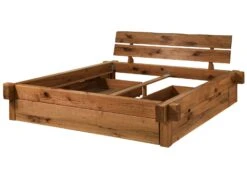 Lit Avec Tiroir 160x200 En Bois De Chêne Lombard Brun-tabacJANGALI # 302 -Massivmoebel24 06 636 771 3002 9