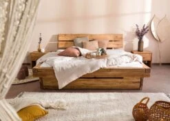 Lit à Poutre Avec Tiroirs 180x200 Chêne Sauvage Huilé Naturel INNSBRUCK #280 -Massivmoebel24 06 638 206 0280 04