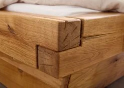 Lit à Poutre Avec Tiroirs 180x200 Chêne Sauvage Huilé Naturel INNSBRUCK #280 -Massivmoebel24 06 638 206 0280 07