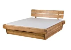 Lit à Poutre Avec Tiroirs 180x200 Chêne Sauvage Huilé Naturel INNSBRUCK #280 -Massivmoebel24 06 638 206 0280 11