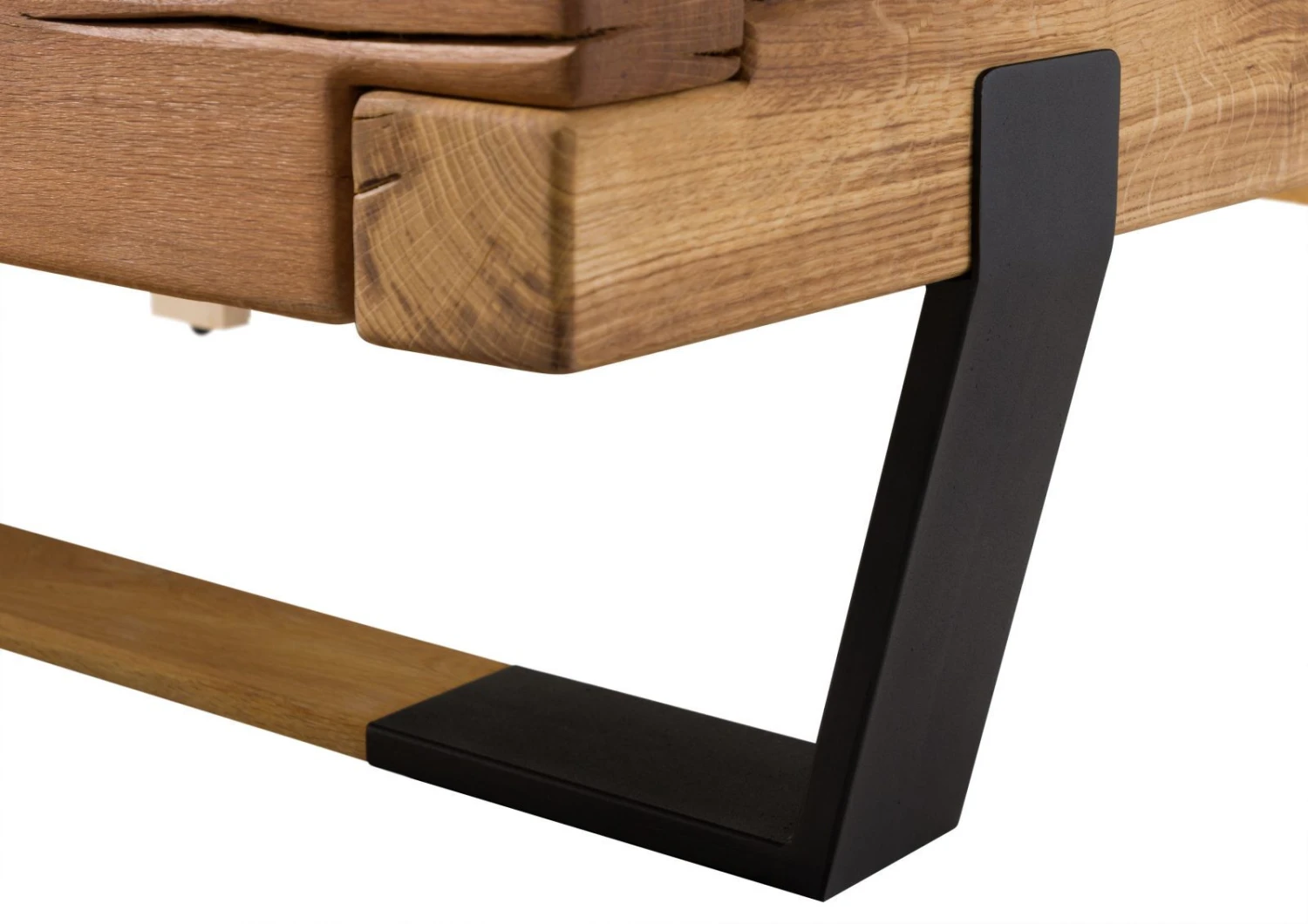 Lit En Poutres De Chêne Sauvage Huilé Naturel 180x200 - OSLO # 180 6 Lit En Poutres De Chêne Sauvage Huilé Naturel 180x200 - OSLO # 180 – Image 6