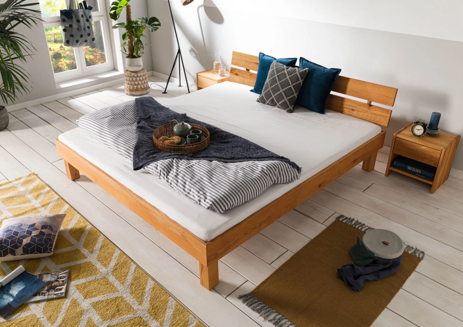 Lit Double 180x200 Coeur De Hêtre Huilé Hêtre Naturel TomMe #104 2 Lit Double 180x200 Coeur De Hêtre Huilé Hêtre Naturel TomMe #104 – Image 2