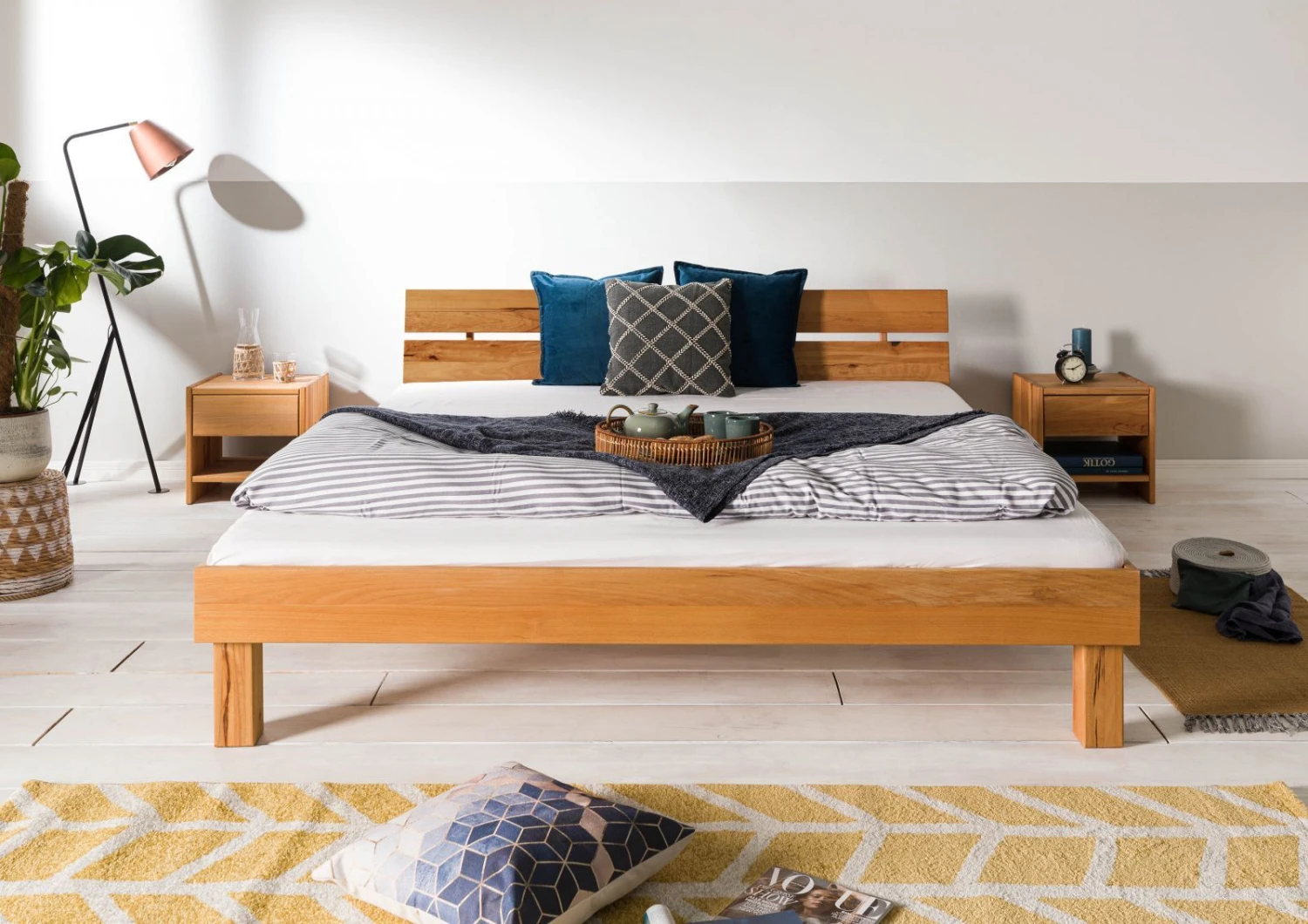 Lit Double 180x200 Coeur De Hêtre Huilé Hêtre Naturel TomMe #104 3 Lit Double 180x200 Coeur De Hêtre Huilé Hêtre Naturel TomMe #104 – Image 3