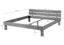 Lit Double 200x200 Coeur De Hêtre Huilé Hêtre Naturel TomMe #106 -Massivmoebel24 06 640 258 6007 8