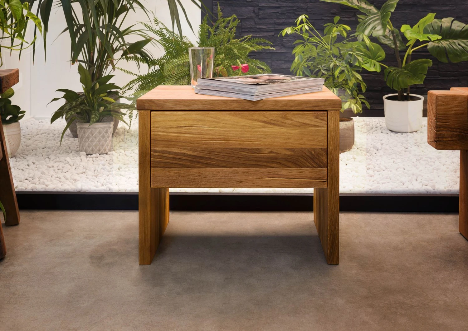 Table De Nuit 50x35 Chêne Sauvage Huilé Bois Naturel JANGALI #719 3 Table De Nuit 50x35 Chêne Sauvage Huilé Bois Naturel JANGALI #719 – Image 3