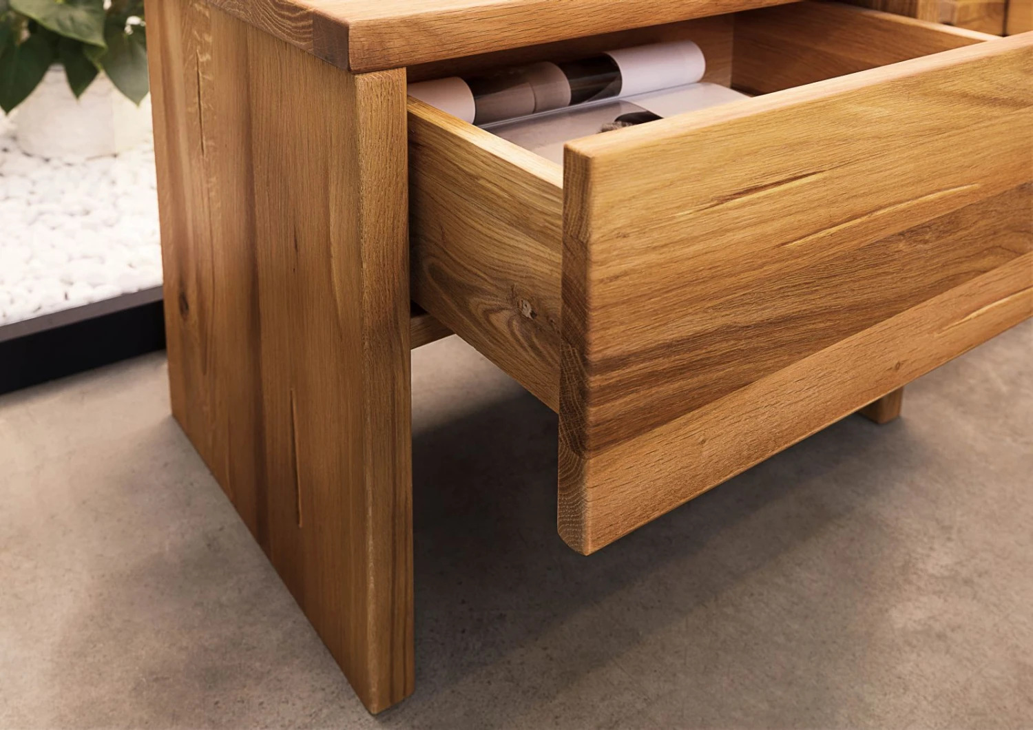 Table De Nuit 50x35 Chêne Sauvage Huilé Bois Naturel JANGALI #719 5 Table De Nuit 50x35 Chêne Sauvage Huilé Bois Naturel JANGALI #719 – Image 5