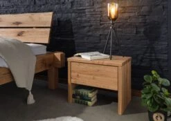 Table De Nuit 50x35 Chêne Lombard Huilé JANGALI #729