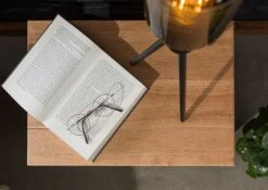 Table De Nuit 50x35 Chêne Lombard Huilé JANGALI #729 -Massivmoebel24 06 680 771 7029 5