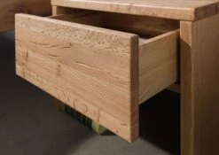 Table De Nuit 50x35 Chêne Lombard Huilé JANGALI #729 -Massivmoebel24 06 680 771 7029 6