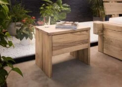 Table De Nuit 50x35 Chêne Sauvage Huilé Bianco JANGALI #119
