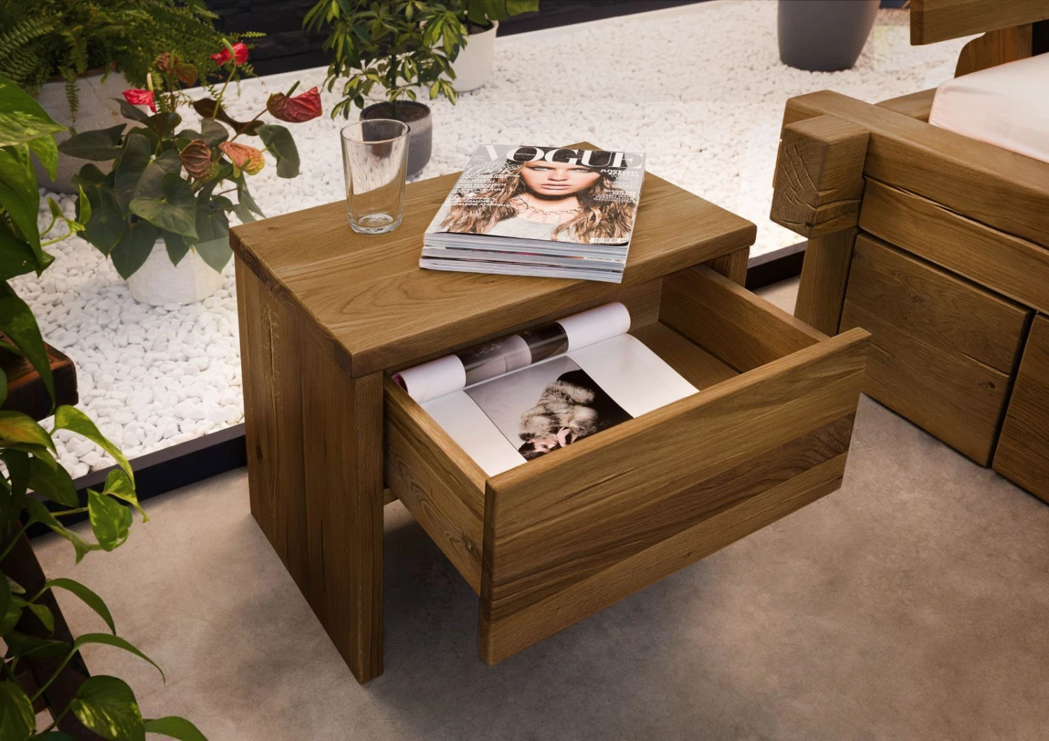 Table De Nuit 50x35 Chêne Sauvage Huilé Tabac JANGALI #319 4 Table De Nuit 50x35 Chêne Sauvage Huilé Tabac JANGALI #319 – Image 4